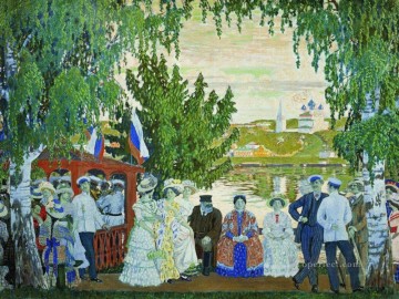 ボリス・ミハイロヴィチ・クストーディエフ Painting - お祝いの集まり 1910年 ボリス・ミハイロヴィチ・クストーディエフ